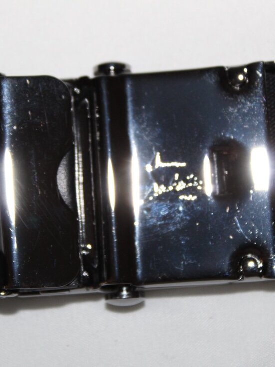 NEW Christian Louboutin Black Silver Adjustable Ruisbuddy Belt 100 and 85